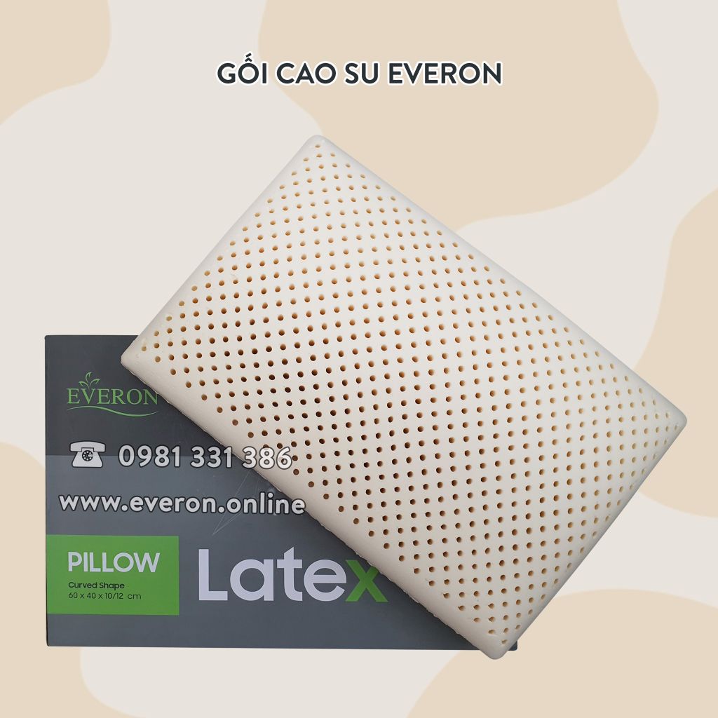 bảng giá gối cao su non everon latex