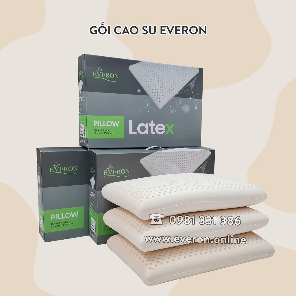 bảng giá gối cao su non everon latex