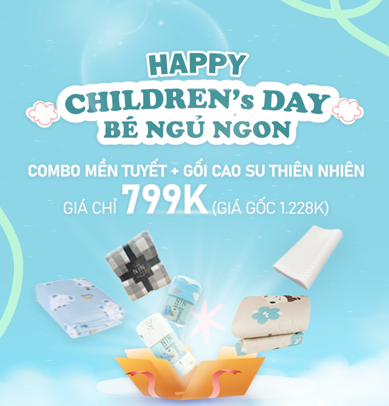 [SALE UP TO 50% +] Chào Mừng Ngày Quốc tế Thiếu Nhi cùng Combo Ngủ Ngon từ NIN House – Chỉ 799k (giá gốc 1.228k)!