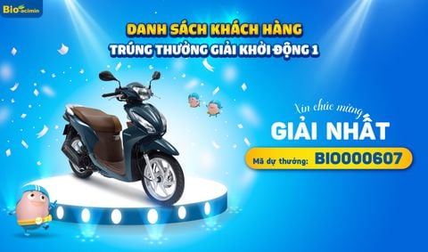 Siêu hot: Đã tìm ra chủ nhân 6 giải đợt quay Khởi động 1 của chương trình “Bio-acimin trên tay – Mở ngay quà tặng khủng”