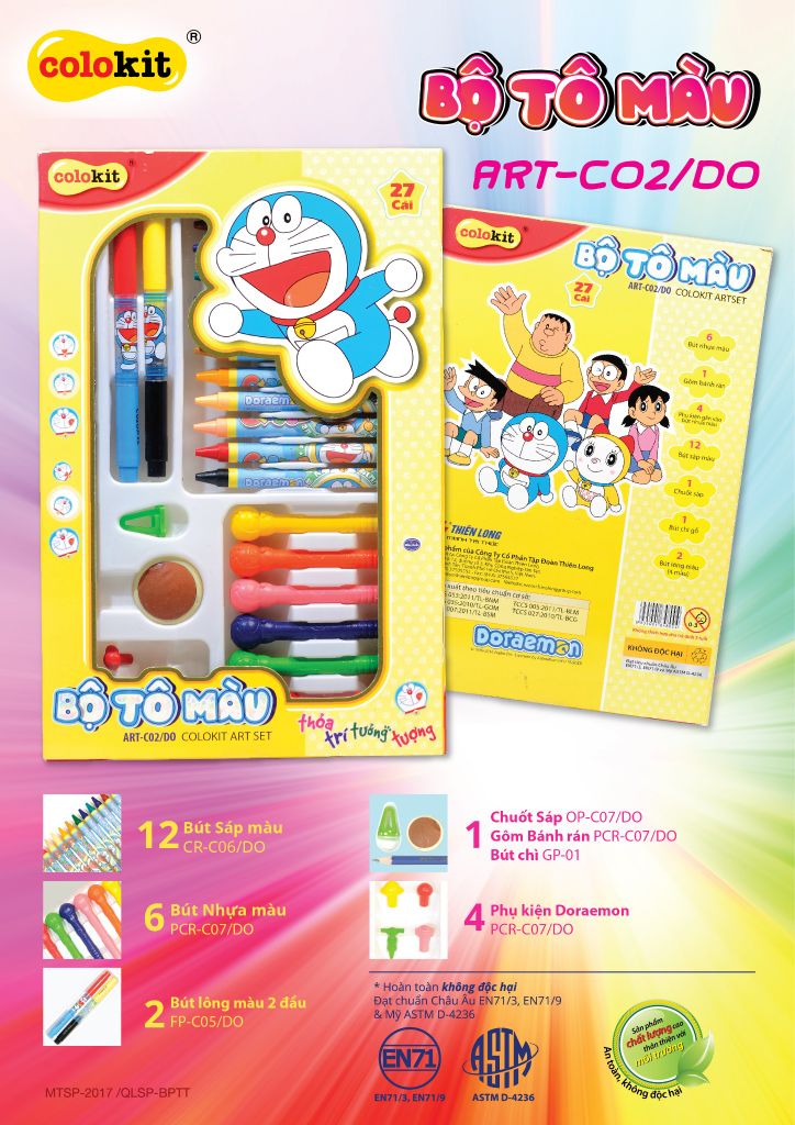 Bộ tô màu Thiên Long - Colokit Doraemon ART-C02/DO