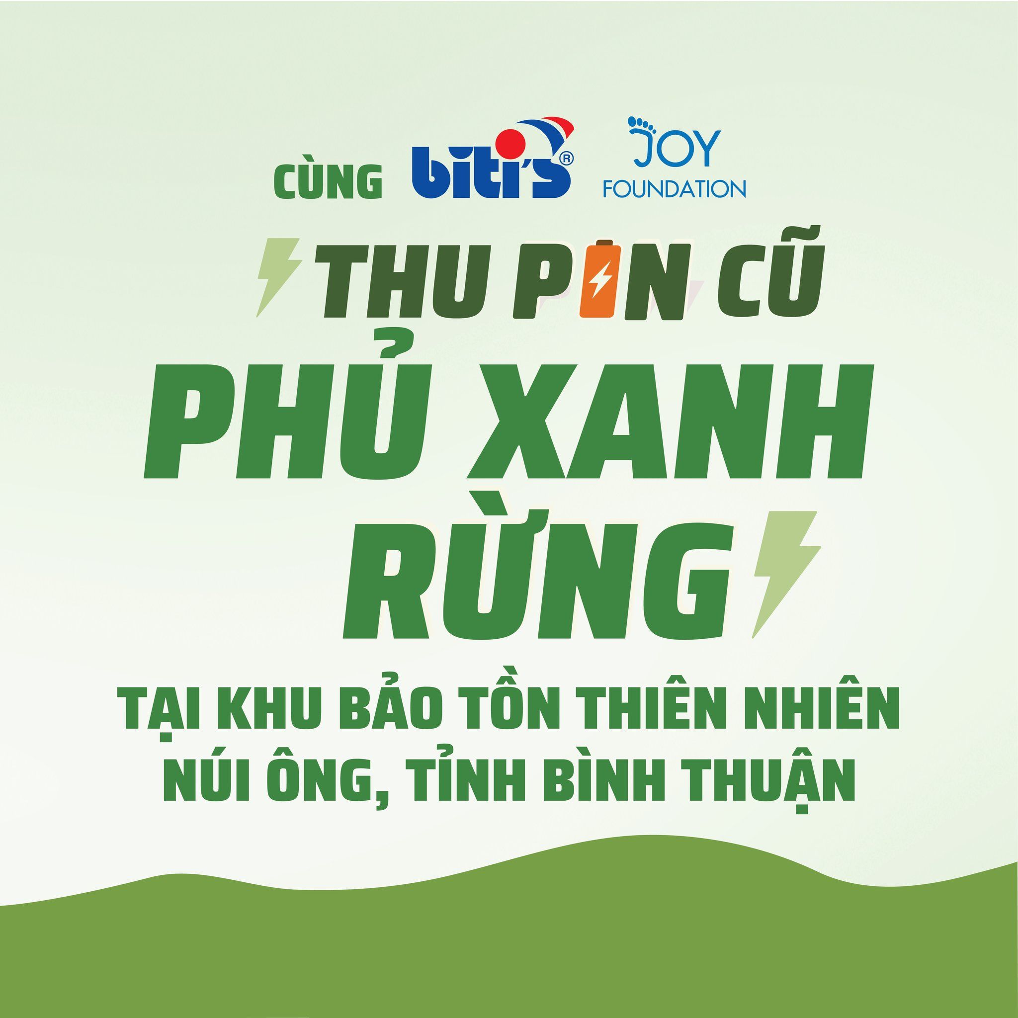 BITI'S TÁI KHỞI ĐỘNG DỰ ÁN THU PIN CŨ PHỦ XANH RỪNG
