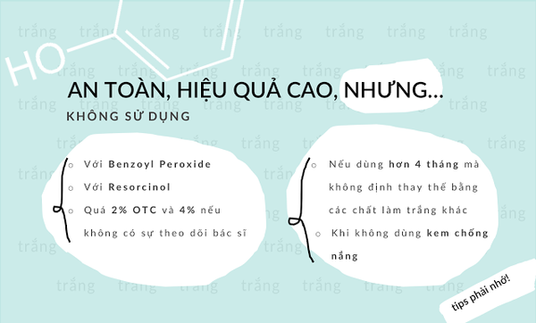 HYDROQUINONE - Những điều bạn cần biết về thành phần làm trắng da bậc - Ồ Láng Viện