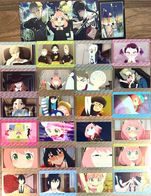 Thẻ bài Carddass SPY x FAMILY Metallic Card Collection Vol. 2 hàng thật chính hãng bandai ngẫu nhiên in hình đẹp sắc nét sưu tầm
