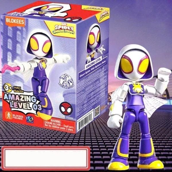 Mô hình lắp ráp Blokees Spidey & His Amazing Friends Level 03 Ghost Spider Web-Spinners Suits chính hãng chất lượng tốt tại nShop