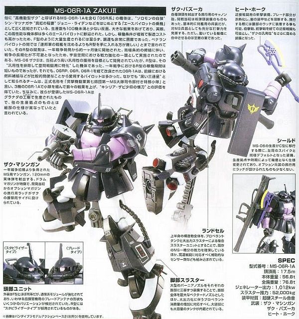 Robot MS-06R-1A ZAKU II Black Tri Stars - HGUC Mô hình Gundam chính hãng Bandai