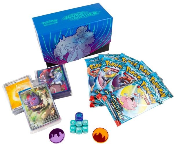 Khám phá sức mạnh bất ngờ với Hộp thẻ bài Pokemon TCG SV09 Journey Together Elite Trainer Box đồ chơi được yêu thích tại nShop