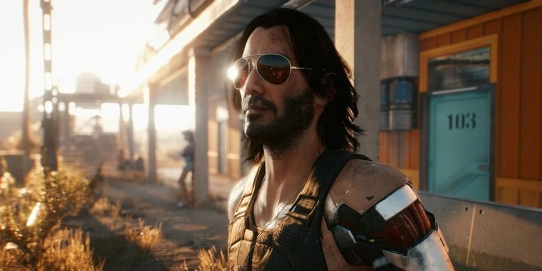 Tạo hình căng đét khiến dân tình đứng ngồi không yên của Keanu Reeves trong Cyberpunk 2077