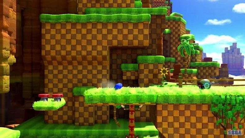 Những khung cảnh quen thuộc của Sonic trong Green Hill Zone
