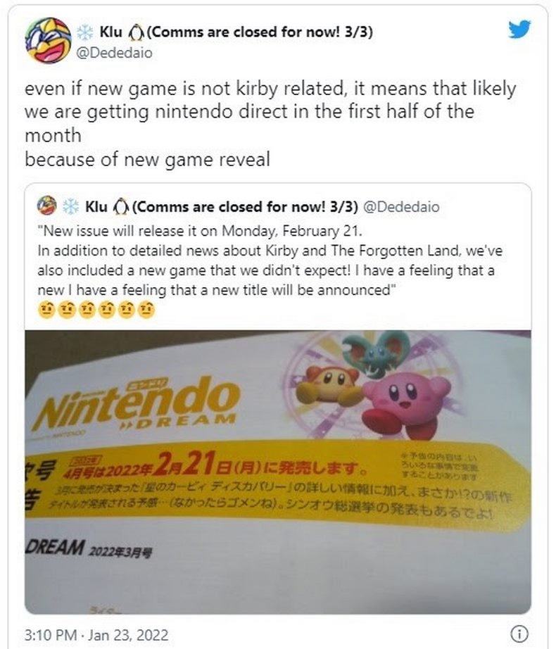 Kirby and the Forgotten Land còn có thể có một bất ngờ khác cũng mang tên Kirby
