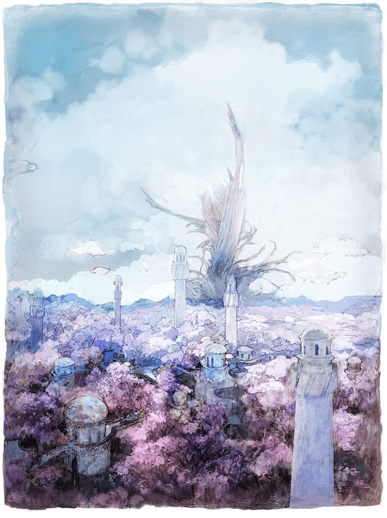 Mùa Xuân bình thường của thế giới (concept art của  Isamu Kamikokuryo)