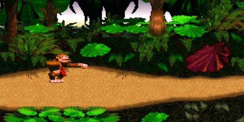 Khi chờ bạn, Donkey Kong sẽ liên tục đập ngực mình