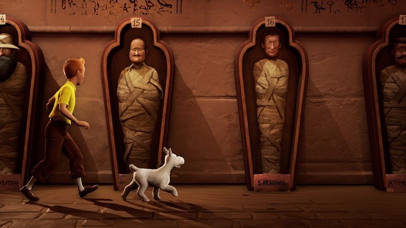 Cuộc phiêu lưu của đôi bạn Tintin và Snowy trải dài từ Ai Cập