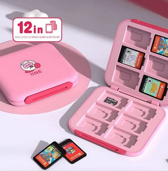 Hộp đựng băng game Switch IINE cảm hứng Kirby