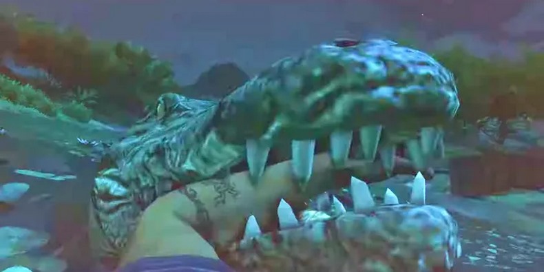 Cá sấu khổng lồ ngoạm tay trong Far Cry 3
