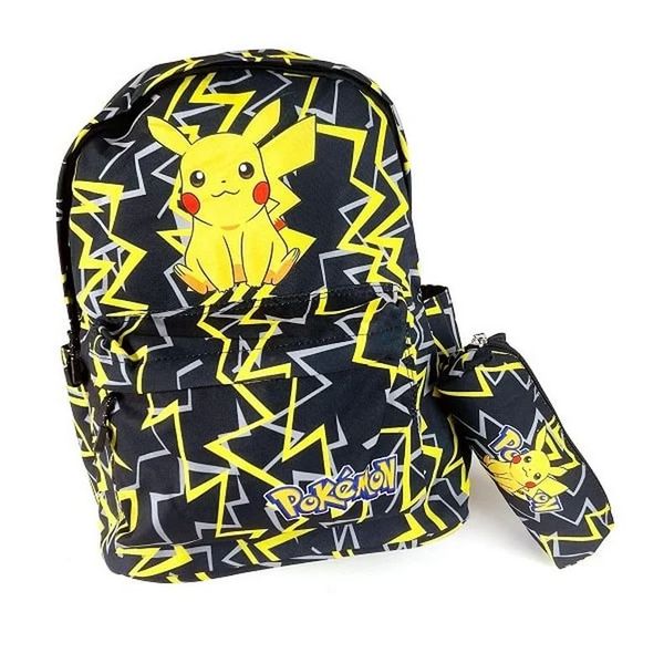 BALO POKEMON PIKACHU THUNDER BLACK TẶNG KÈM TÚI ĐỰNG BÚT