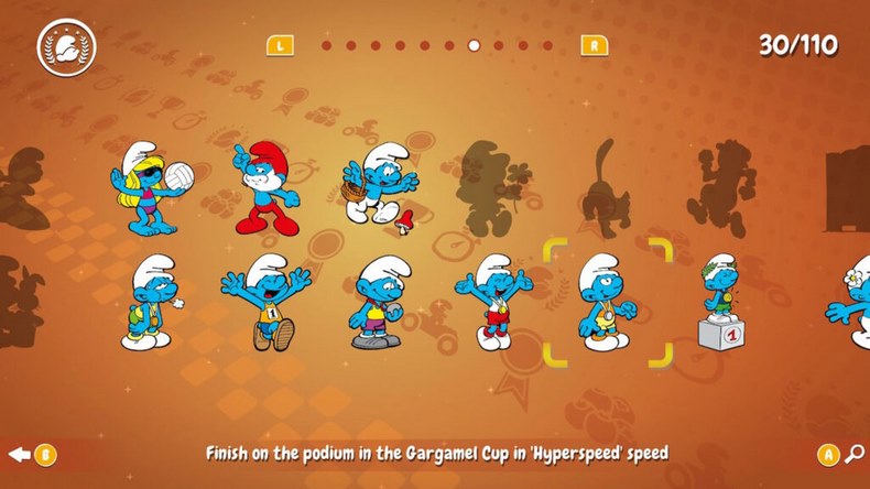 Một số hình ảnh chụp màn hình từ Smurfs Kart