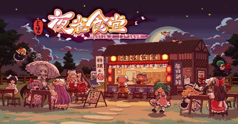 Touhou Mystia’s Izakaya là game mô phỏng giả lập nhà hàng đồ họa pixel art dựa trên Touhou Project