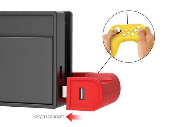 đế sạc Joy-con 6 trong 1 gắn Dock Nintendo Switch DOBE Đỏ Đen TNS-0122 chất lượng cao