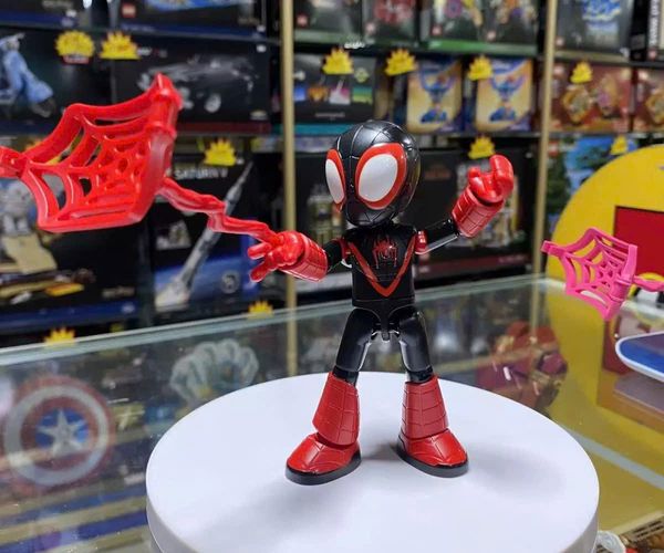 review Spidey Amazing Friends Spider Miles Morales Model Kit Blokees 74802 mô hình chính hãng chi tiết chân thực đẹp mắt trưng bày cực ngầu