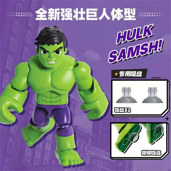 review Spidey Amazing Friends Hulk Model Kit Blokees 74817 mô hình chính hãng chi tiết chân thực đẹp mắt trưng bày cực ngầu