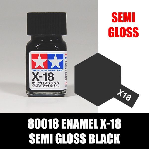 sơn tamiya Enamel X-18 Semi Gloss Black 80018 chất lượng cao