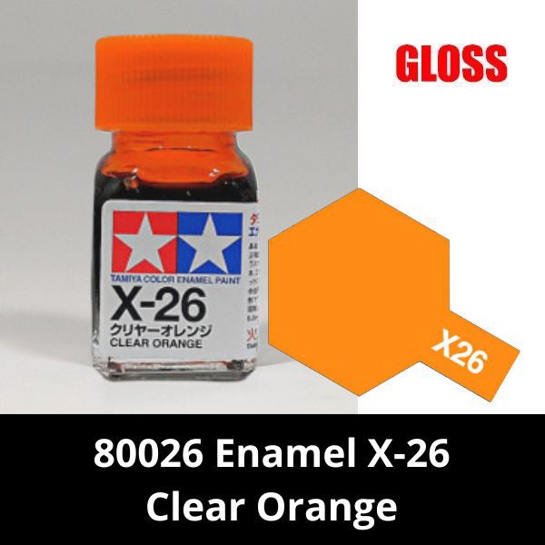 80026 Enamel X-26 Clear Orange - Sơn mô hình Tamiya