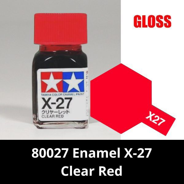 80027 Enamel X-27 Clear Red - Sơn mô hình Tamiya