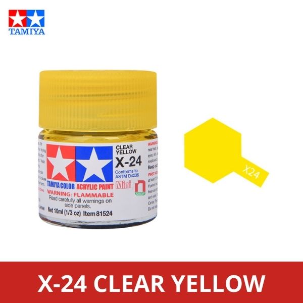 Sơn mô hình Tamiya Acrylic Mini X-24 Clear Yellow - 81524