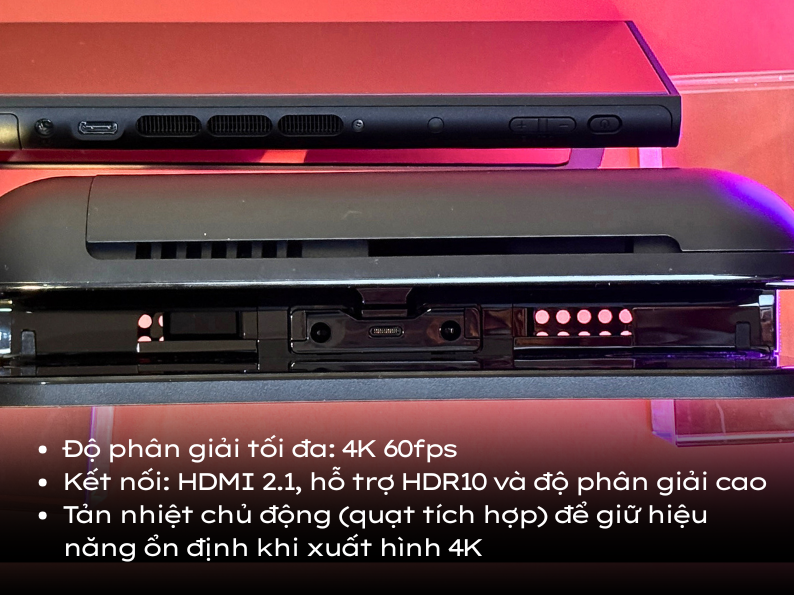 Dock Nintendo Switch 2 kết nối TV hỗ trợ xuất hình ảnh 4K