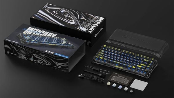 GravaStar Mercury K1 Lite Transparent Black bàn phím cơ gaming cao cấp cực ngon công nghệ hiện đại chát lượng tốt