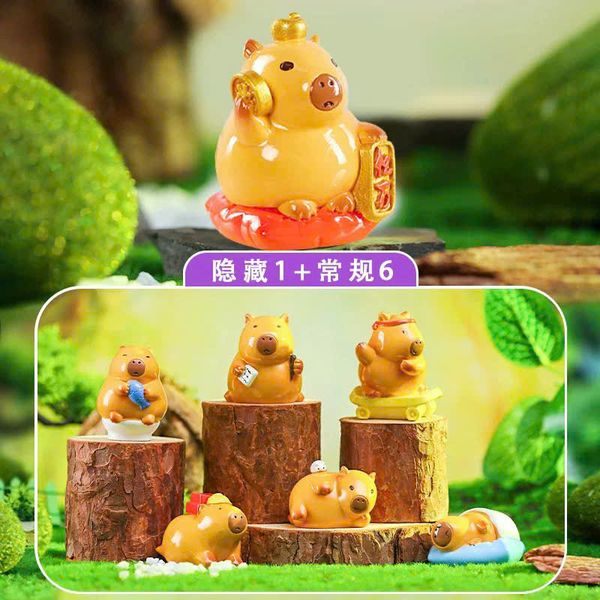 Mua Hộp Mù Capybara Nô Lệ Tư Bản Blind Box mở may mắn sưu tầm trưng bày cực xinh