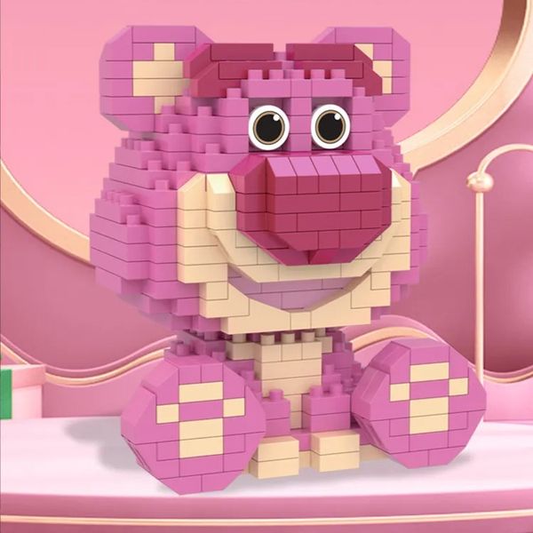 Mô hình lắp ráp trí tuệ Gấu dâu Lotso đồ chơi đẹp mắt chất lượng tốt giá rẻ mua tặng bạn bè con cái người thân yêu gia đình