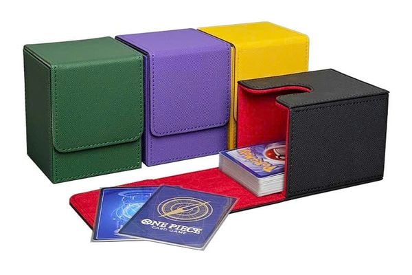 Hộp Đựng Bài TCG Da PU Nhiều Màu cho Pokemon, One Piece, Card Bo Góc giải pháp bảo vệ thẻ bài siêu bền
