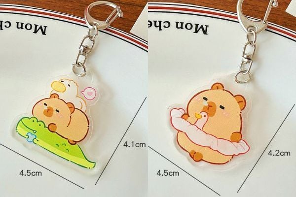 Làm nổi bật outfit của bạn với Móc khóa nhựa hình chuột lang nước Capybara Vol 1 độc đáo