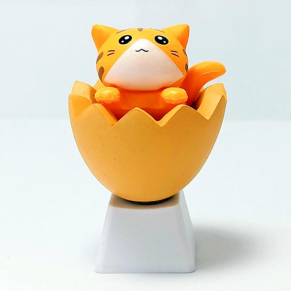 Cam Nâu Nút Keycap Mèo vỏ trứng cho phím cơ đẹp mắt dễ thương biến chiếc bàn phím của bạn trở nên sinh động và thú vị hơn