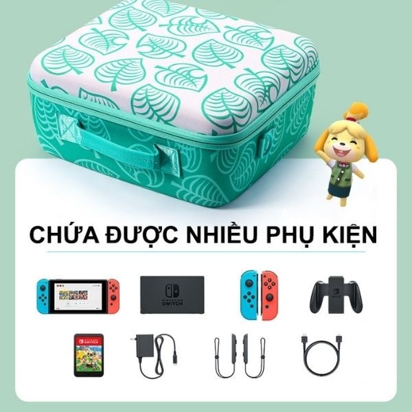 Vali du lịch Animal Crossing kèm túi đựng Nintendo Switch OLED Travel Case