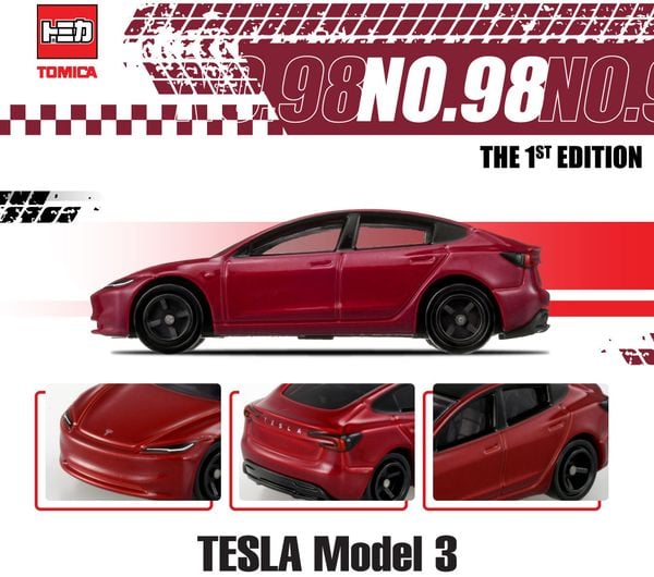 Tomica No. 98 TESLA Model 3 Special First Edition Mô hình xe cao cấp mang lại giá trị tương xứng cho người chơi