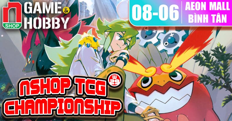 chơi bài free event nshop tcg championship w29 pokemon one piece hololive aeon mall