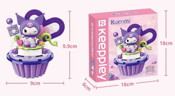 Shop bán Đồ chơi lắp ráp Keeppley Sanrio Grape Cupcake Kuromi K20817  đẹp mắt dễ thương nhựa abs an toàn giá rẻ chất lượng tốt chính hãng có giao hàng toàn quốc nhiều ưu đãi