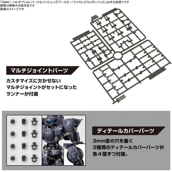 Trang bị custom mô hình Gundam Option Parts Set 13 Leg Booster Unit Wireless Weapon Pack 30MM