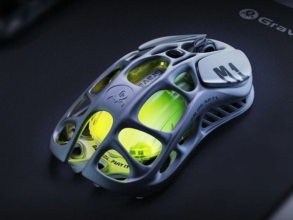 Chuột không dây Gaming GravaStar Mercury M1 Pro Gunmetal Gray chơi game chuyên nghiệp chất lượng tốt thiết kế đẹp mắt