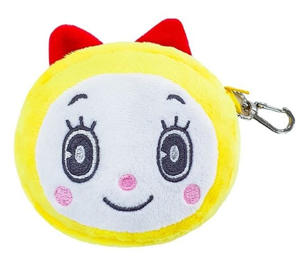 Bóp nhỏ hình mặt Dorami - Hàng bản quyền chính hãng mèo máy màu vàng đựng tiền vật dụng cá nhân trang trí bàn học đeo balo đẹp mắt dễ thương chất lượng tốt giá rẻ mua làm quà tặng