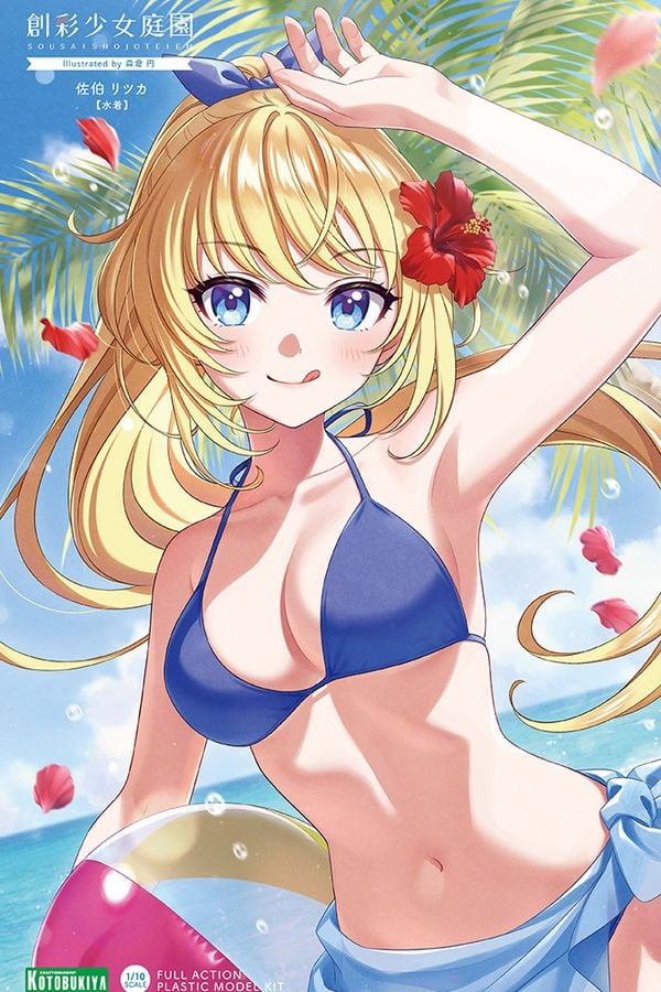 Mô hình lắp ráp Sousai Shojo Teien Ritsuka Saeki Swim Style JK021 chính hãng Kotobukiya nữ sinh dễ thương  tạo dáng thú vị mua trưng bày trang trí