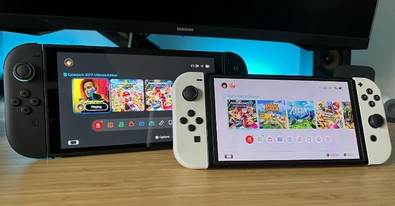 So sánh Màn hình LCD Switch 2 và Switch OLED