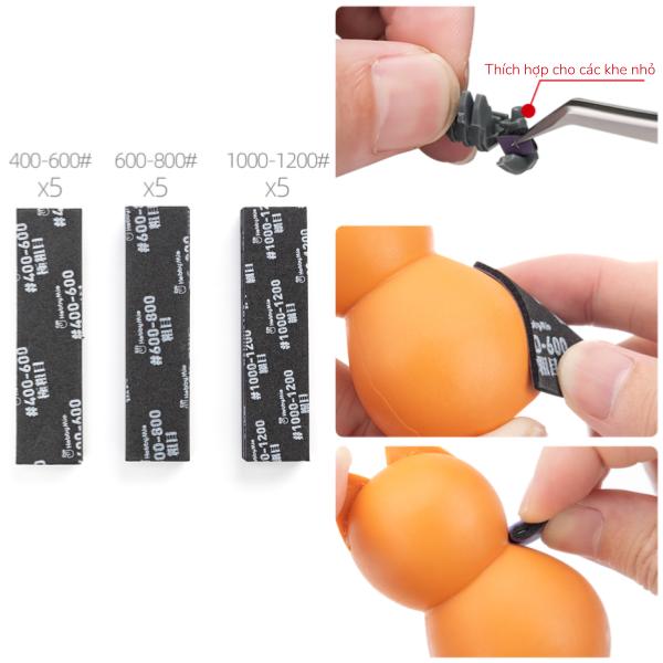 Bộ dụng cụ ráp mô hình Hobby Mio 9 món có Giấy nhám xốp mịn dũa vị trí tròn phức tạp