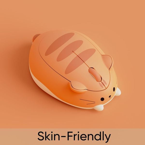 Thiết kế tối giản và đáng yêu, Chuột không dây Akko Cat Theme Mouse Orange KATE phù hợp mọi đối tượng sử dụng