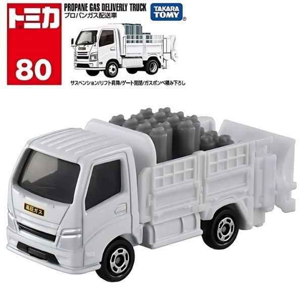 Xe mô hình Tomica No. 80 Propane Gas Delivery Truck tỉ lệ thu nhỏ sắc nét, sưu tầm ngay tại nShop