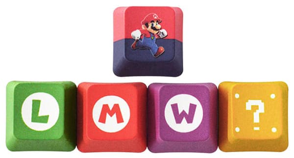 Bộ nút keycap 1U Super Mario Game nhiều màu giá rẻ bằng nhựa profile OEM