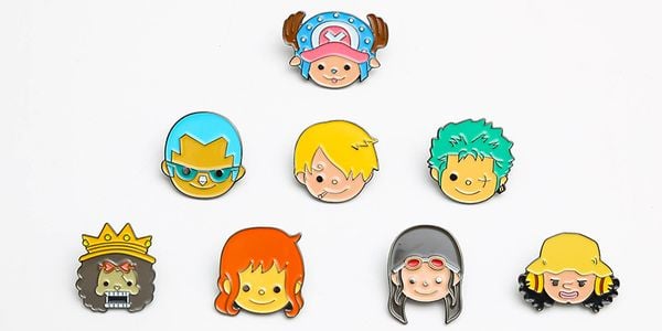 Huy hiệu kim loại One Piece Chibi Face với thiết kế đẹp và dễ thương  đang có bán tại nShop
